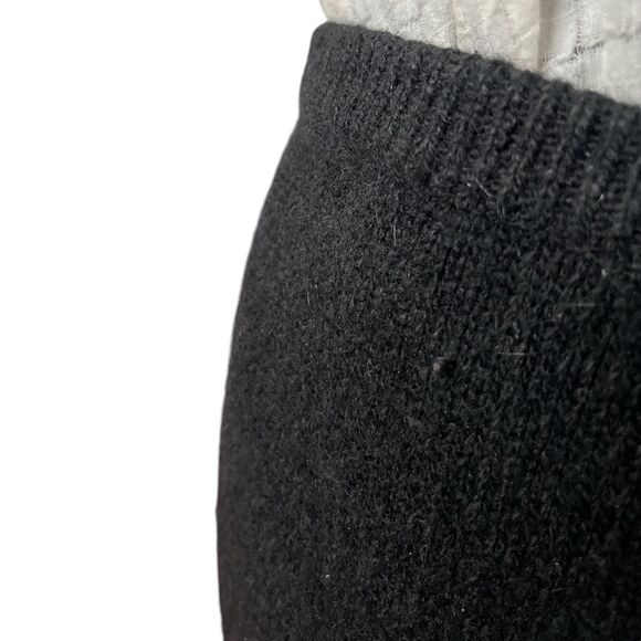 Vintage Black Silk and Angora Knit Skirt Size Medium Sweater Pencil Skirt - Picture 3 of 4